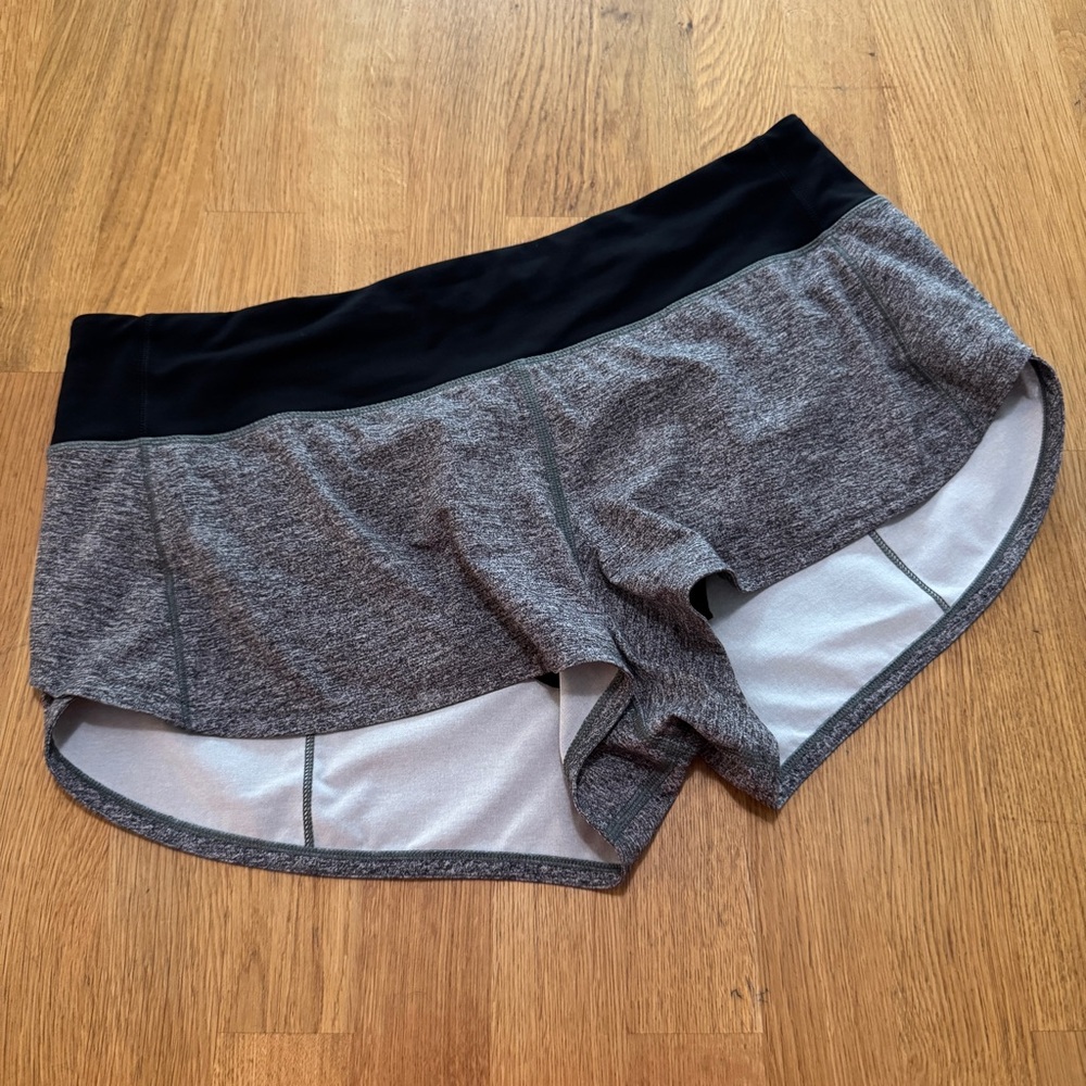 Lululemon 8 Speed Up Athletic Shorts in Heather Lux Multi Black